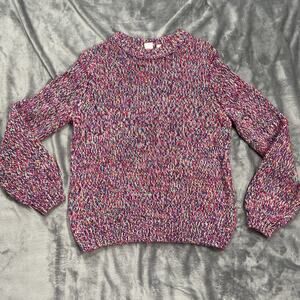 Gap Multicolor marbled Long Sleeve crew neck Sweater SZ S women's‎